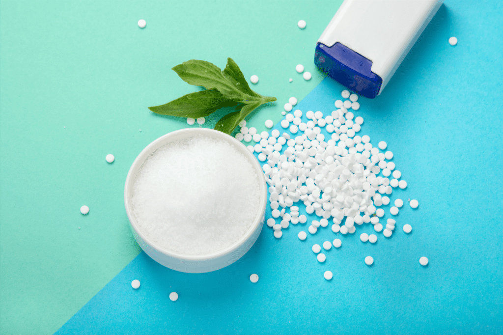 As well as food and beverages, artificial sweeteners can be added to toothpaste, medication, and cosmetics to increase palatability without the use of sugars.